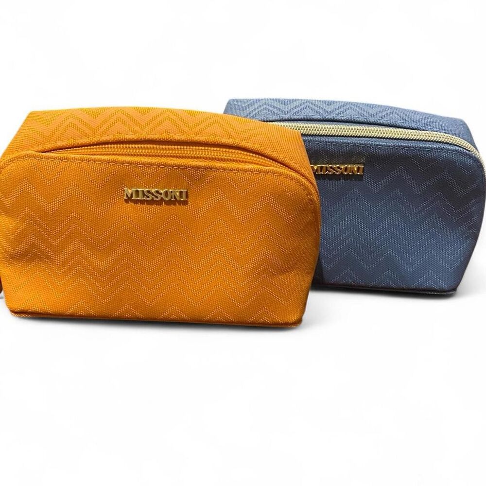 Missoni x Delta Travel Bags with zipper - Blue & Orange